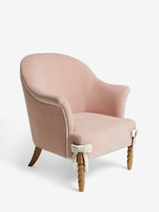 Cath Kidston Rose Thread Pink Chenille Chair Rodeo Accent Chair - Image 1 of 8