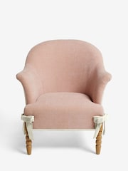 Cath Kidston Rose Thread Pink Chenille Chair Rodeo Accent Chair - Image 2 of 8