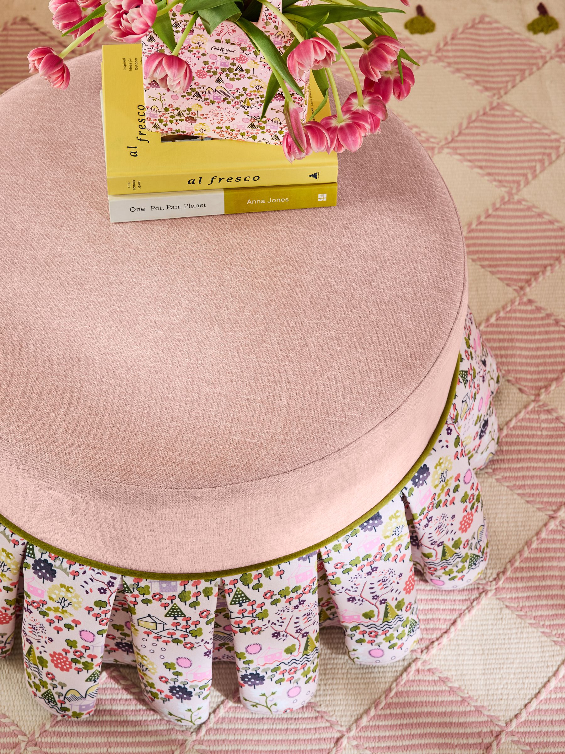 Buy Cath Kidston Rose Thread Pink Chenille With Tiny Town Frill Foot ...