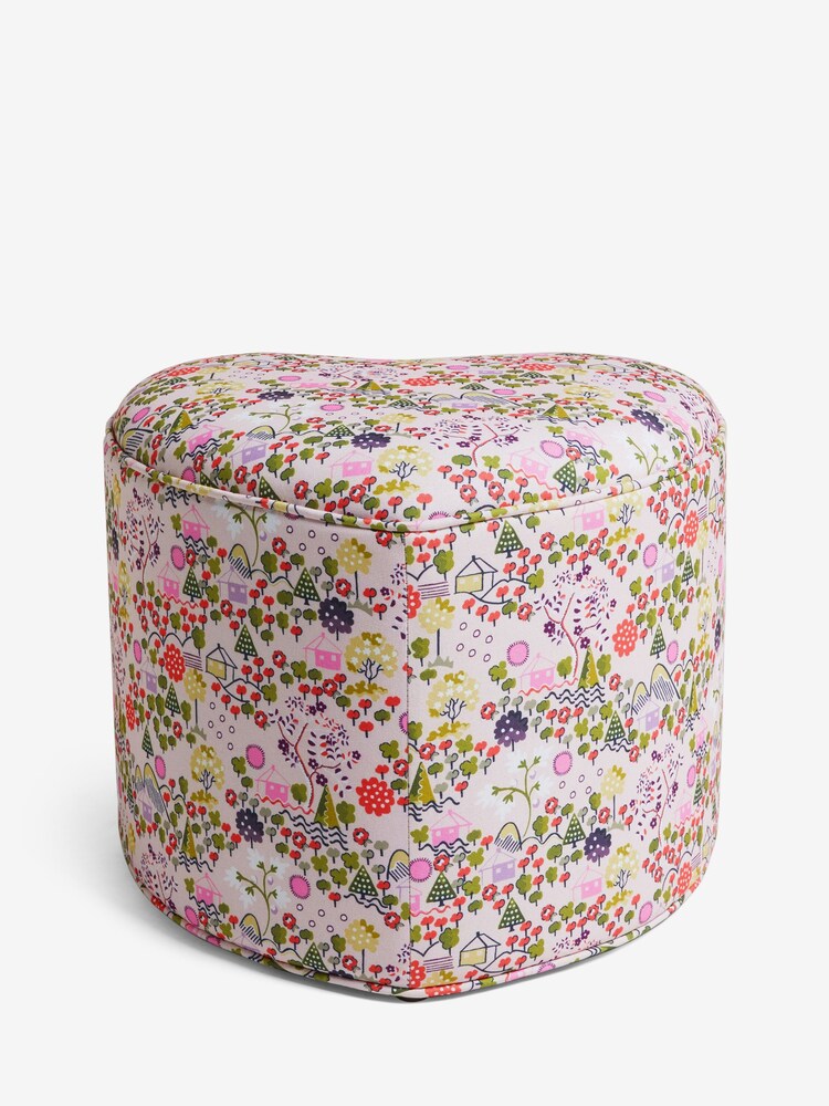 Cath Kidston Tiny Town Pink Locket Heart Shaped Stool - Image 1 of 4 Cath Kidston Tiny Town Pink Locket Heart Shaped Stool - Image 1 of 4
