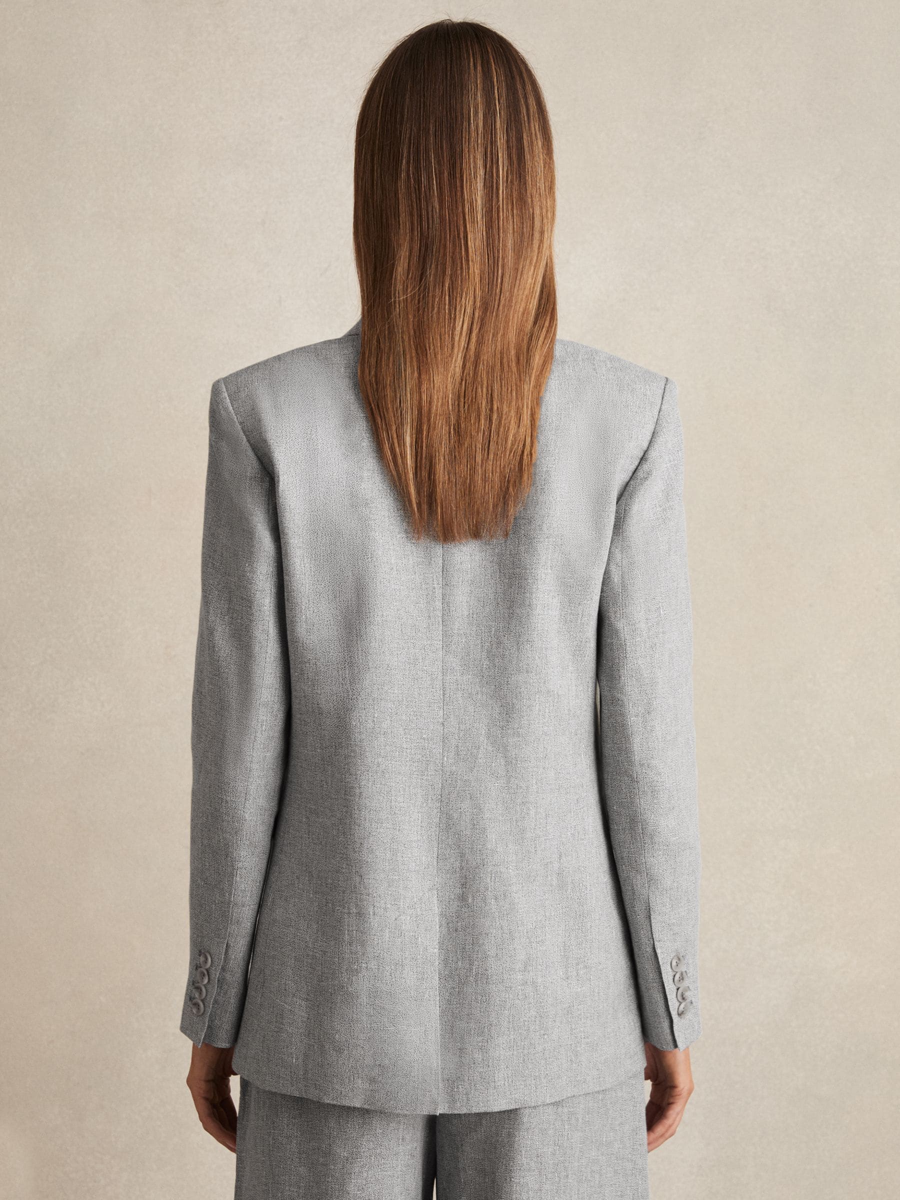 【海外限定】REISSブレザー☆Willow Linen-Blend Single-Breaste Buy Reiss Blue Willow Linen-Blend Single-Breasted Blazer