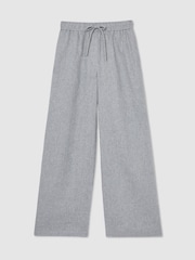 Reiss Blue Willow Petite Linen-Blend Wide-Leg Trousers - Image 2 of 7