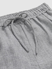 Reiss Blue Willow Linen-Blend Wide-Leg Trousers - Image 6 of 6