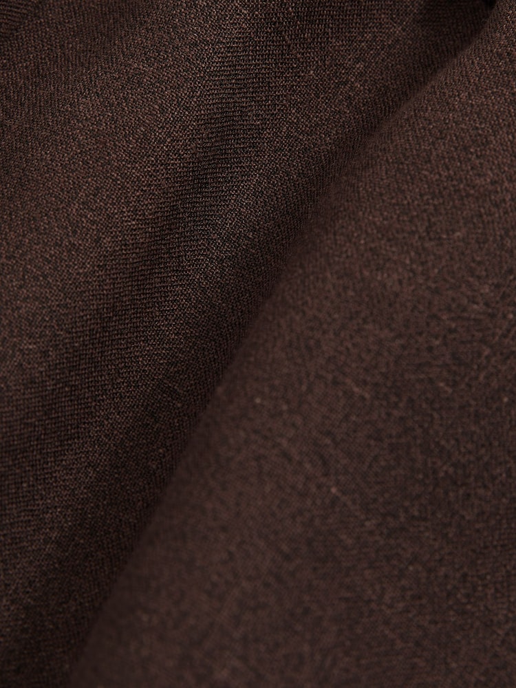 Reiss Chocolate Brown Willow Linen-Blend Drawstring Shorts - Image 5 of 5