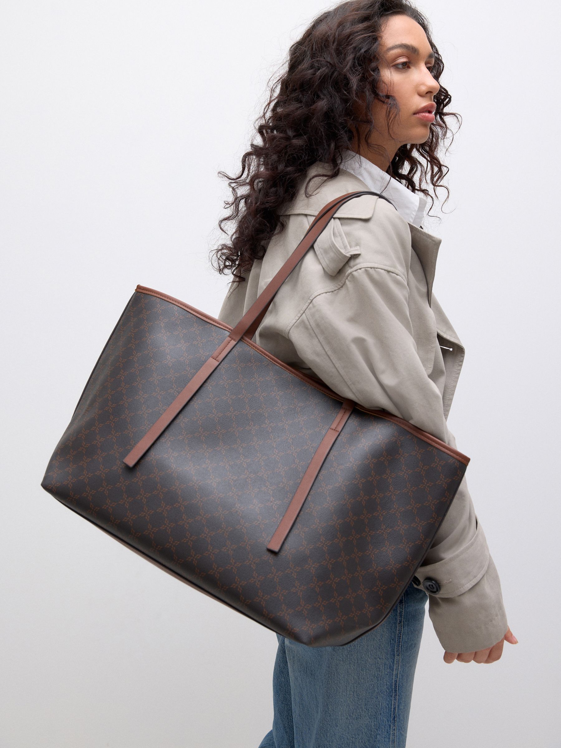 Brown Monogram Large Shoulder Bag