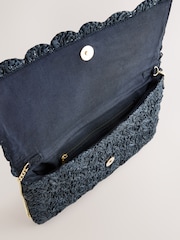 Black Straw Look Clutch Bag - Image 5 of 5