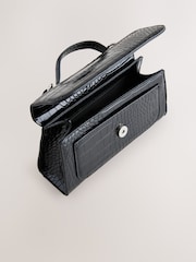 Black Structured Hand Held Bag - Image 3 of 4