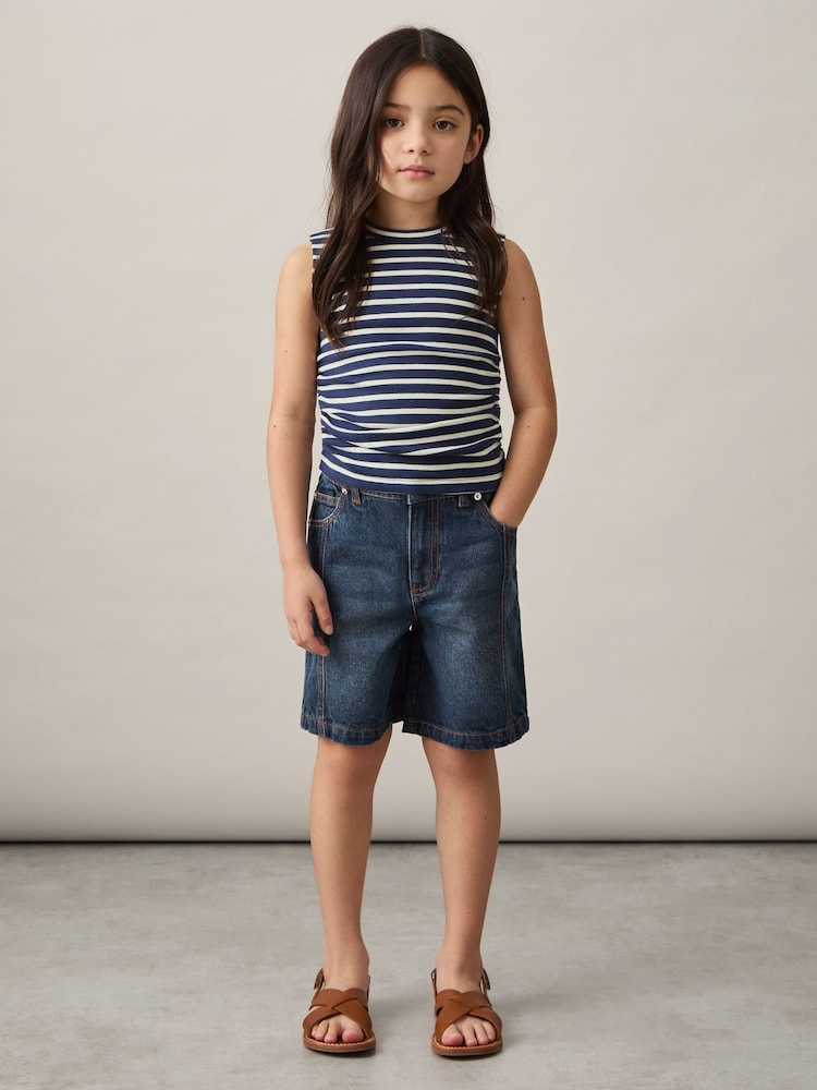 Reiss Petra Knee-Length Denim Shorts - Imagen 1 de 5