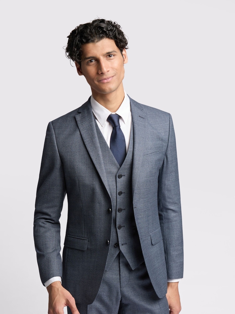 Ted Baker Blue Slim Riley Ptooth Jacket - Image 1 of 7