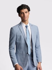 Ted Baker Blue Slim Hydra Airforce Linen Jacket - Image 1 of 6