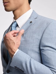 Ted Baker Blue Slim Hydra Airforce Linen Jacket - Image 3 of 6