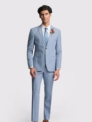 Ted Baker Blue Slim Hydra Airforce Linen Jacket - Image 5 of 6
