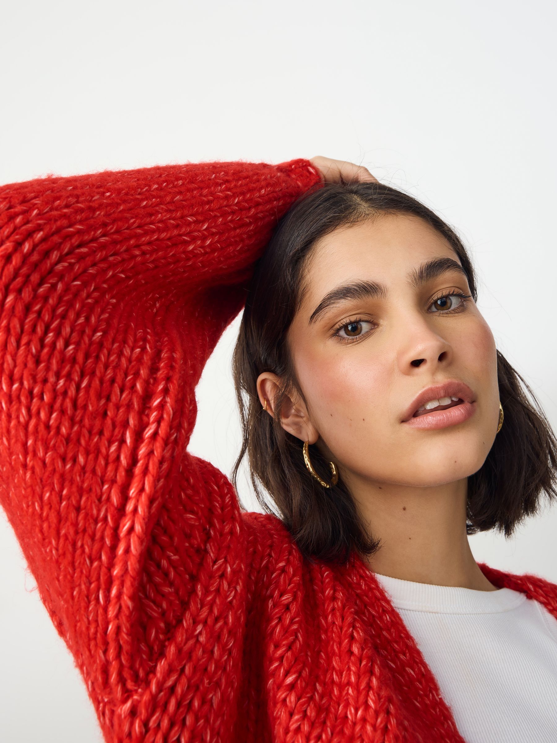 Buy Red Soft Touch Chunky Knit Cardigan from Next Canada