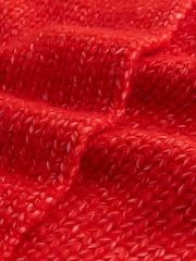 Red Soft Touch Chunky Knit Cardigan With Wool - Image 7 of 8