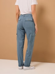 Long Tall Sally Blue Cargo Trousers - Image 3 of 5