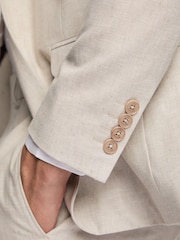 Ted Baker Natural Slim Morris Cott Lin Jacket - Image 5 of 6