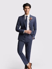 Ted Baker Blue Slim Coxon Cotton Linen Jacket - Image 2 of 5