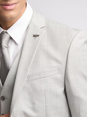 Ted Baker Grey Slim Lowry Sharkskin Jacket - Image 5 of 8