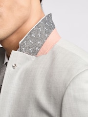 Ted Baker Grey Slim Lowry Sharkskin Jacket - Image 6 of 8
