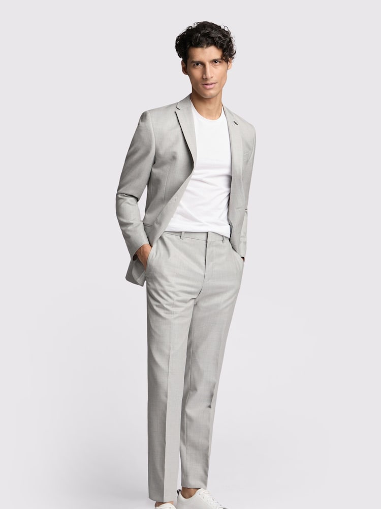 Ted Baker Grey Slim Lowry Sharkskin Jacket - Image 8 of 8