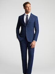 Ted Baker Blue Slim Hoyle Soft Check Jacket - Image 2 of 4