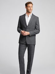 Ted Baker Grey Slim Dobson Semi Plain Jacket - Image 2 of 4