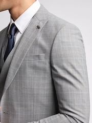 Ted Baker Grey Slim Bredon Check Jacket - Image 4 of 6