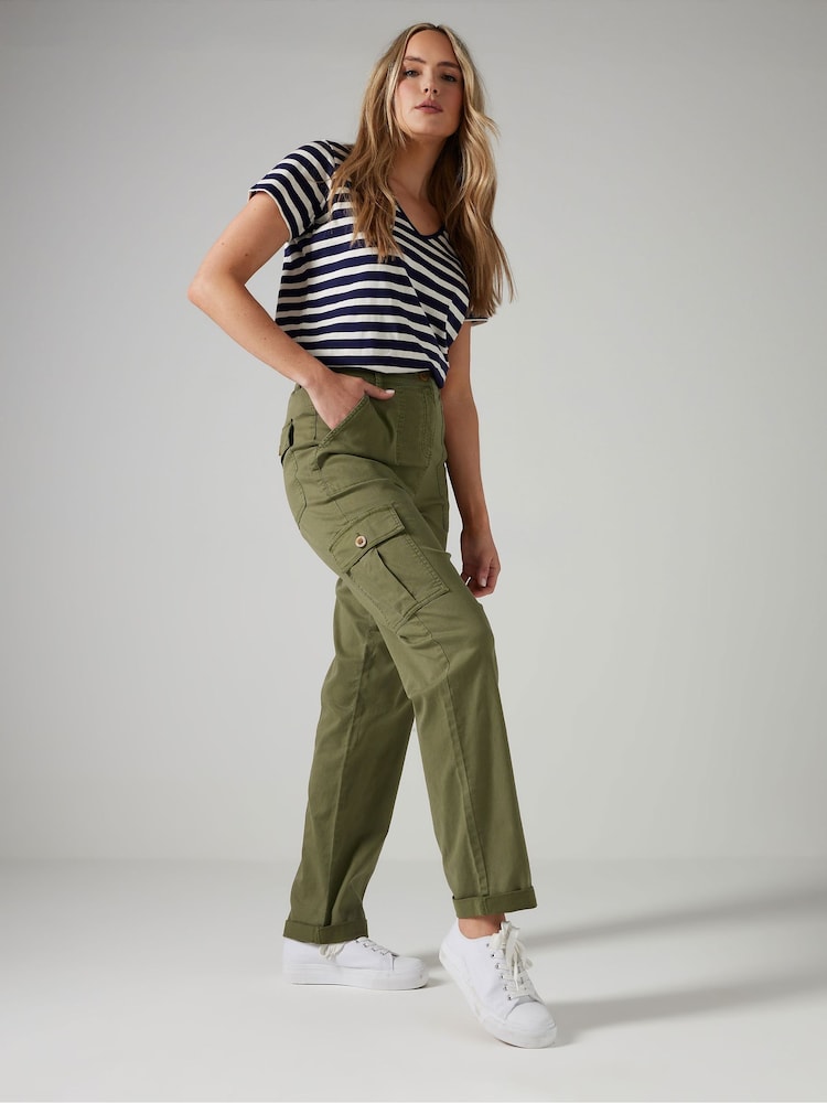 Long Tall Sally Green Cargo Trousers - Image 1 of 5