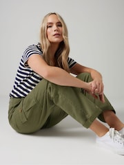 Long Tall Sally Green Cargo Trousers - Image 4 of 5
