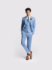 Ted Baker Blue Slim Blake Sharkskin Jacket - Image 3 of 6