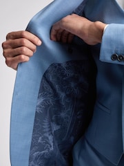 Ted Baker Blue Slim Blake Sharkskin Jacket - Image 5 of 6