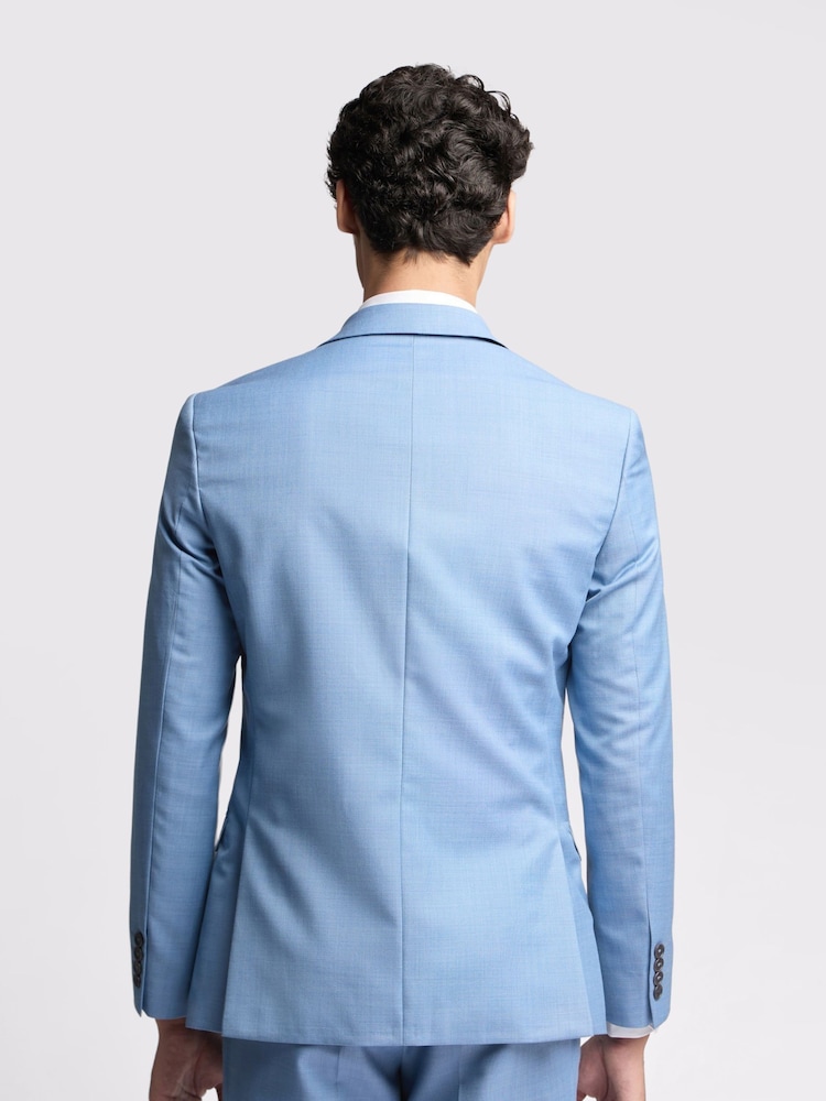 Ted Baker Blue Slim Blake Sharkskin Jacket - Image 6 of 6