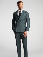 Ted Baker Grey Slim Lunan Fog Tonic DB Jacket - Image 2 of 6
