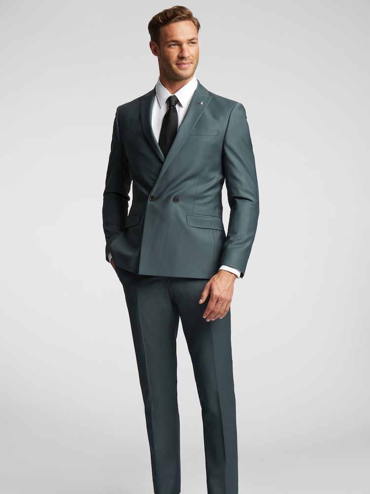 Ted Baker Grey Slim Lunan Fog Tonic DB Jacket - Image 2 of 6