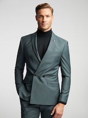Ted Baker Grey Slim Lunan Fog Tonic DB Jacket - Image 5 of 6
