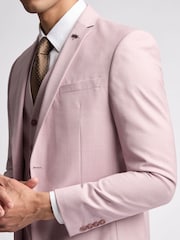 Ted Baker Pink Slim Burra Rose Sharkskin Jacket - Image 4 of 5