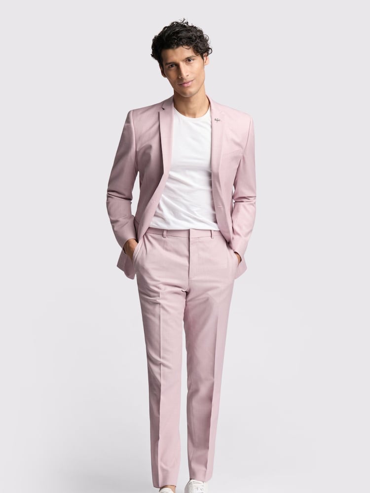 Ted Baker Pink Slim Burra Rose Sharkskin Jacket - Image 5 of 5
