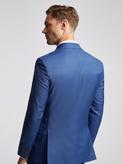 Ted Baker Blue Slim Jacket Forbe Sharkskin - Image 3 of 5
