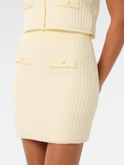 Forever New Yellow Aria Boucle Knitted Skirt - Image 4 of 5