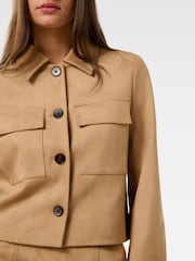 Forever New Brown Tyla Vegan Suede Jacket - Image 3 of 5