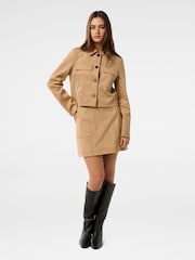 Forever New Brown Tyla Vegan Suede Jacket - Image 5 of 5