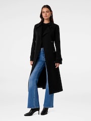 Forever New Black Leanne Crepe Trench Coat - Image 4 of 5