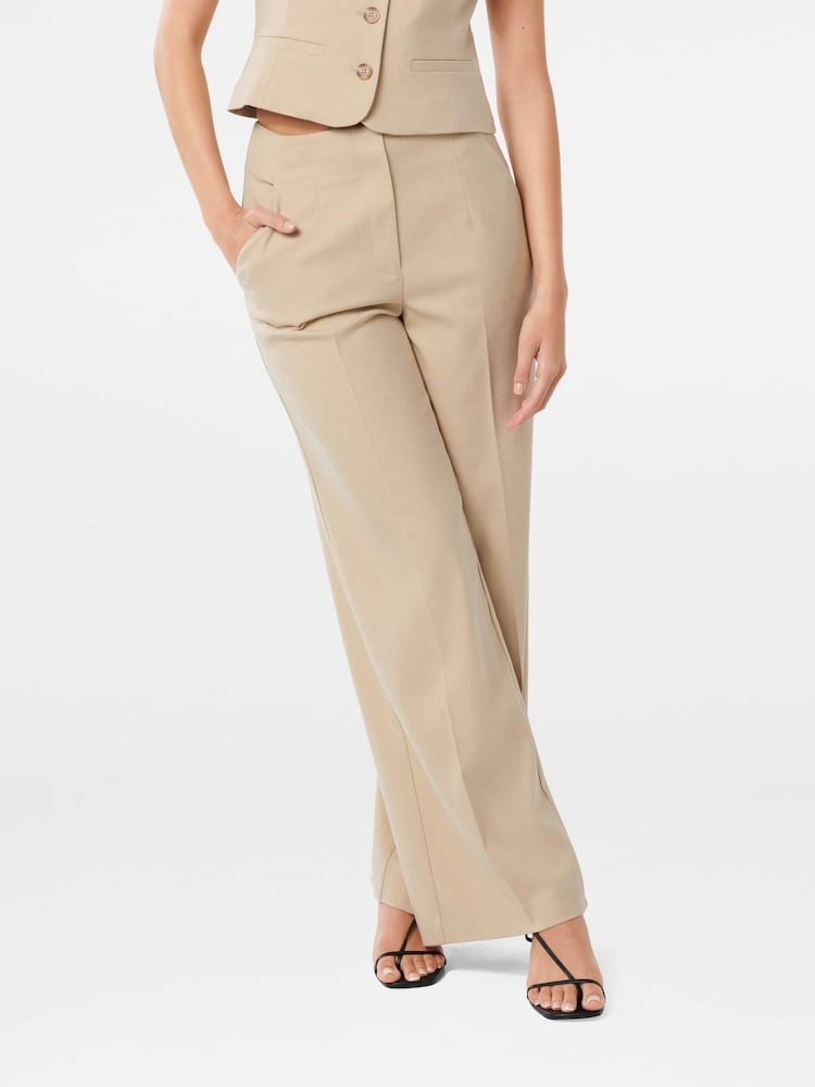 Forever New Natural Frieda High Waist Wide Leg Trousers - Image 1 of 5