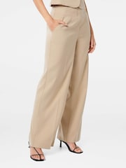 Forever New Natural Frieda High Waist Wide Leg Trousers - Image 4 of 5