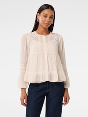 Forever New Pink Hartley Lace Trim Top - Image 1 of 5