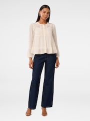 Forever New Pink Hartley Lace Trim Top - Image 5 of 5