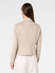 Forever New Natural Indie Vegan Suede Biker Jacket - Image 2 of 5