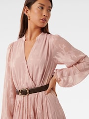 Forever New Pink Gabriella Textured Midi Dress - Image 3 of 4
