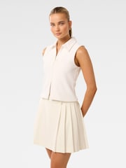 Forever New White Vienna Zip Detail Collar Top - Image 3 of 5