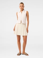 Forever New White Vienna Zip Detail Collar Top - Image 4 of 5
